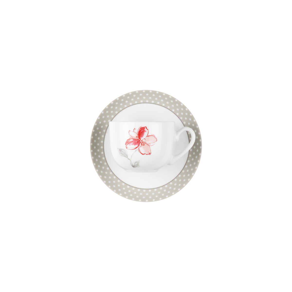 سرویس چینی 12 پارچه چای خوری والنسیا قرمز