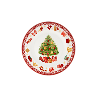 بشقاب تخت 19 سانتیمتری میوه خوری کریسمس2