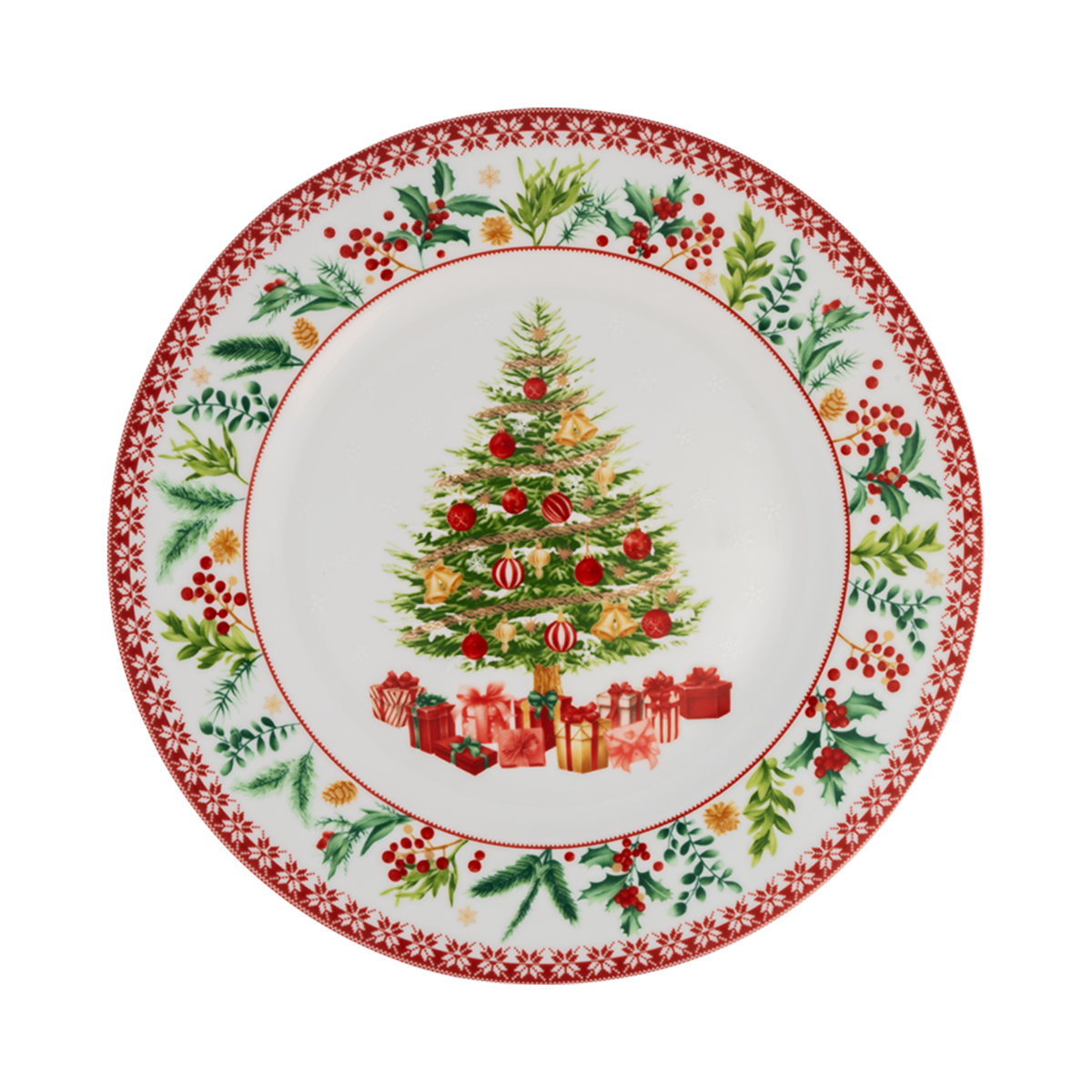  بشقاب تخت 25 سانتیمتری غذاخوری کریسمس1