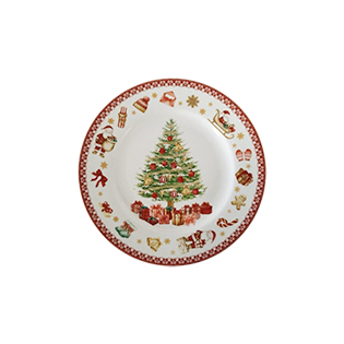 بشقاب تخت 19 سانتیمتری میوه خوری کریسمس2