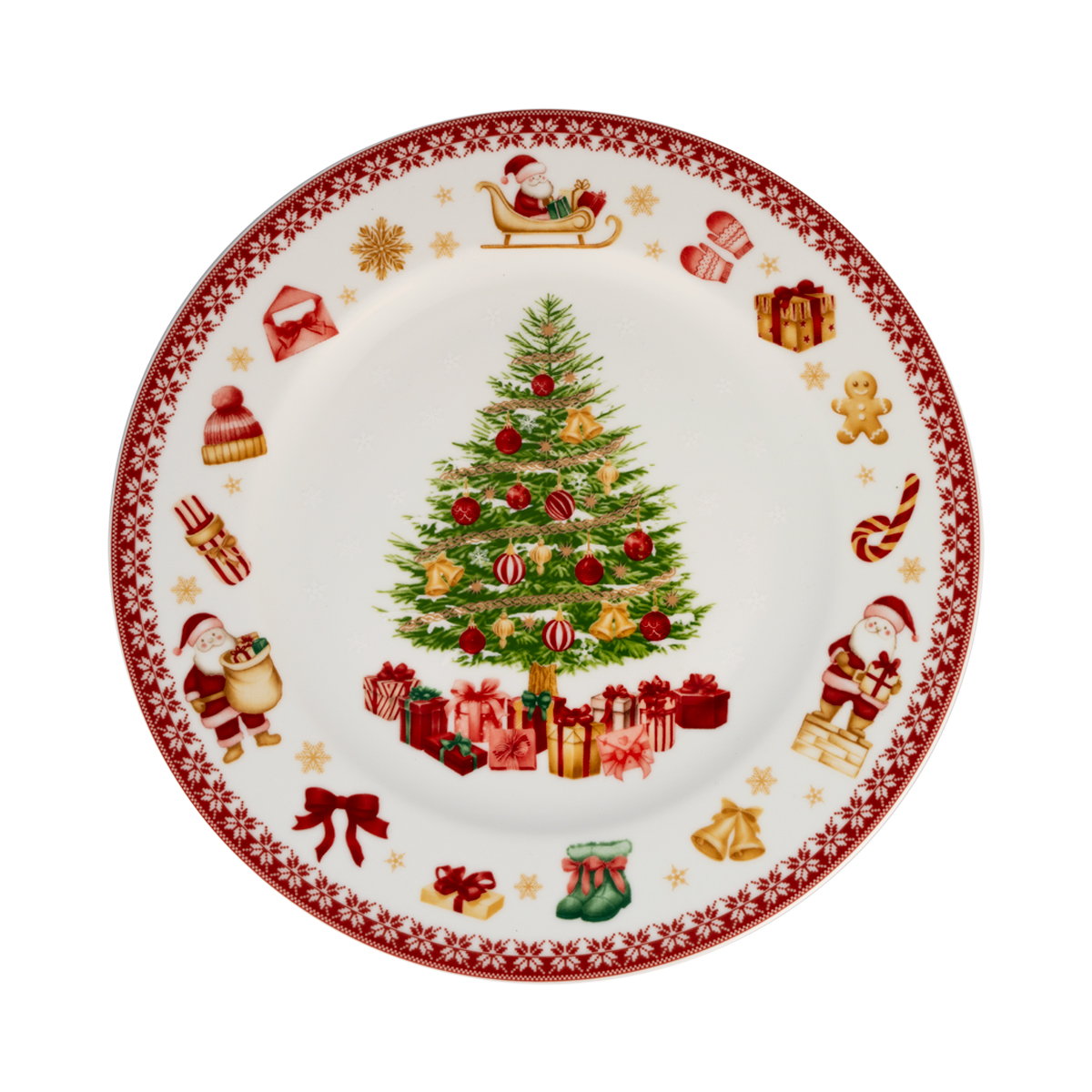 بشقاب تخت 25 سانتیمتری غذاخوری کریسمس2