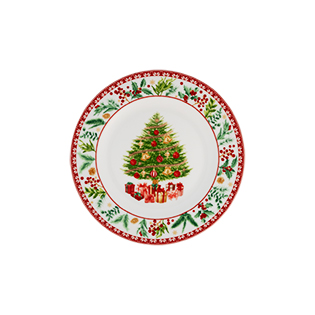 بشقاب تخت 19 سانتیمتری میوه خوری کریسمس1