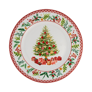 بشقاب تخت 25 سانتیمتری غذاخوری کریسمس1