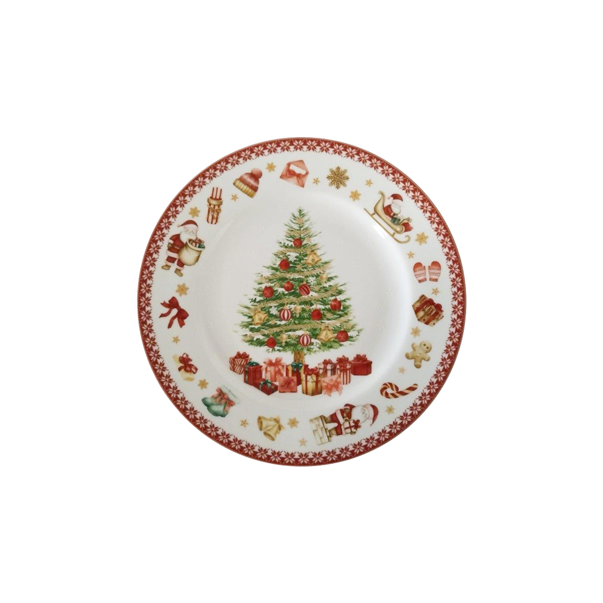 بشقاب تخت 19 سانتیمتری میوه خوری کریسمس2