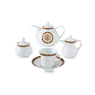 سرویس چینی 18 پارچه چای خوری گلدن گاردن	
