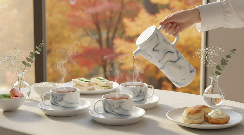 سرویس چینی 10 پارچه چای خوری بلواستون