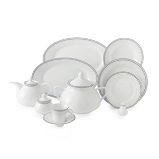 سرویس چینی 108 پارچه کامل وایت رز