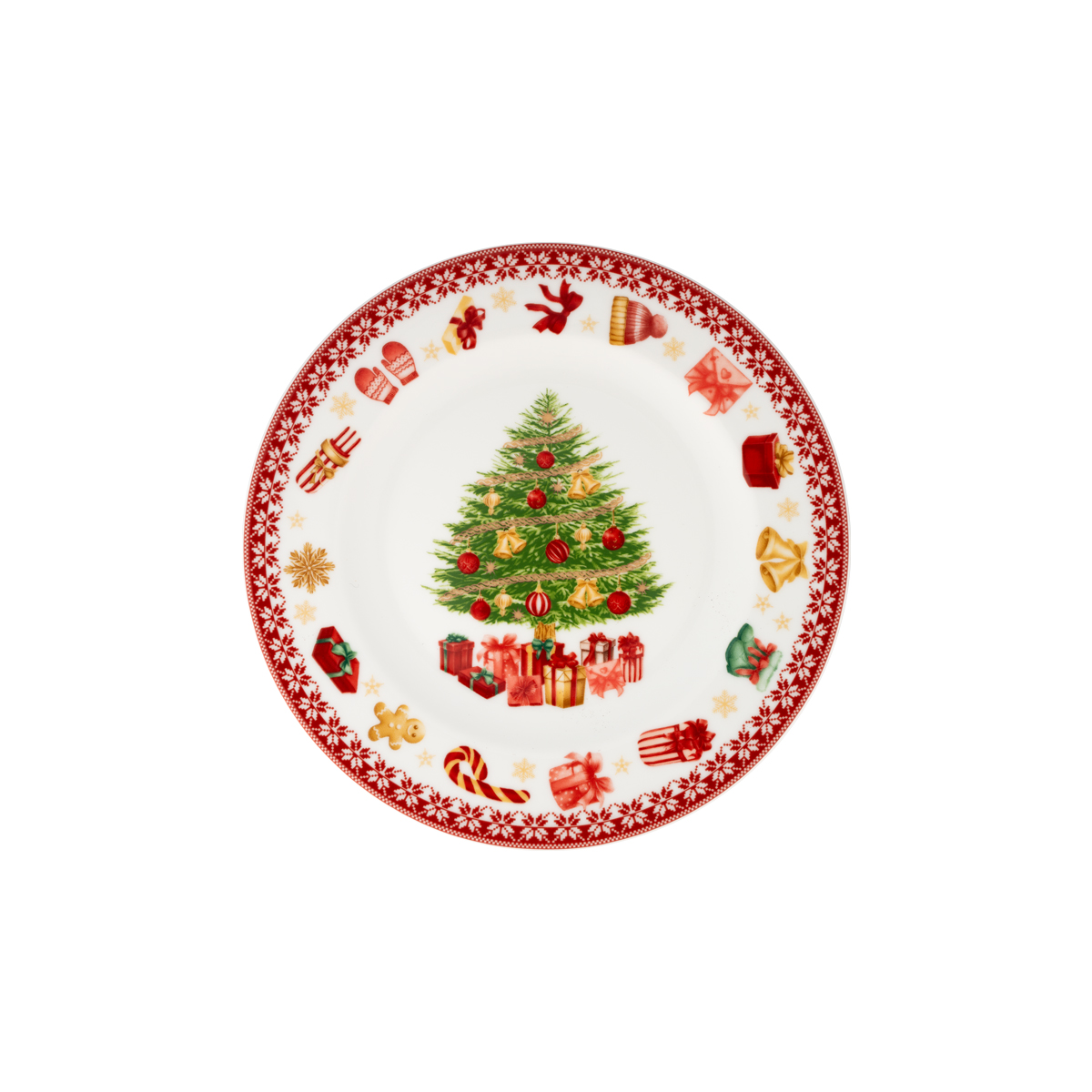 بشقاب تخت 19 سانتیمتری میوه خوری کریسمس2