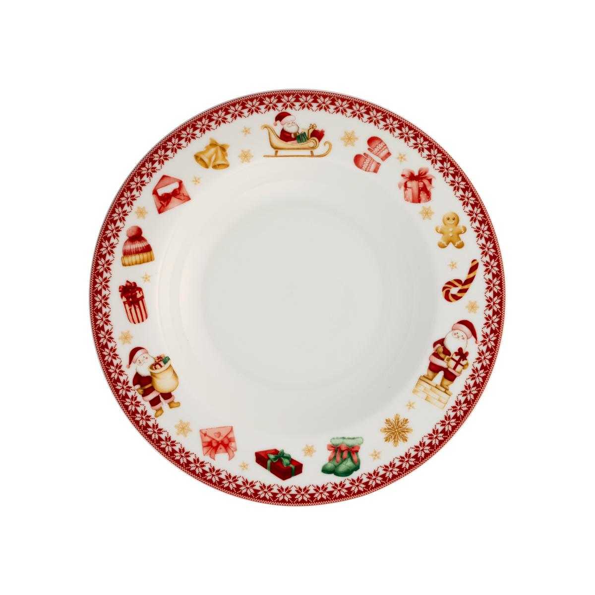 بشقاب گود ۲۲ سانتیمتری خورش خوری کریسمس2