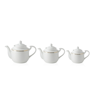 سرویس 6 پارچه قوری چای استوانه سپیدار